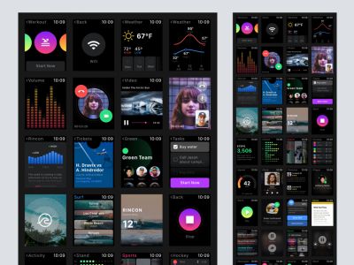用于Adobe XD的智能手表UI工具包(Smartwatch UI Kit for Adobe XD)