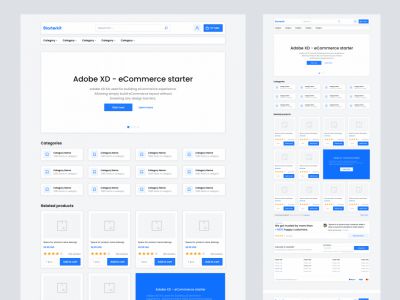 用于Adobe XD的入门级电子商务模板(Starter eCommerce Template for Adobe XD)