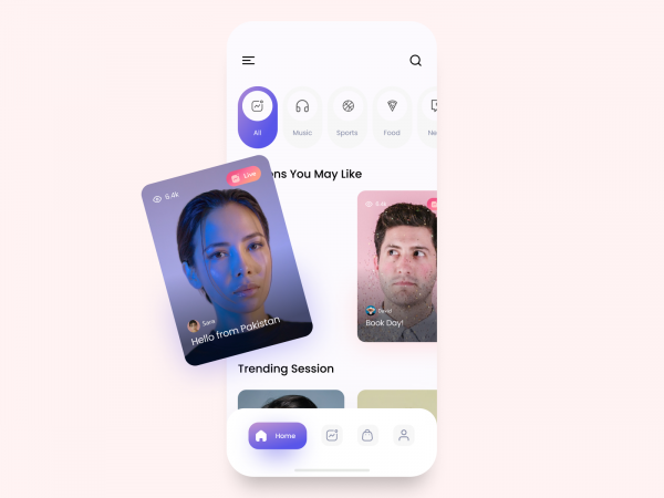流媒体应用程序的用户界面(Streaming App UI)