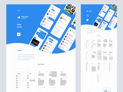 图玛的Telegram应用程序UI工具包(Telegram App UI Kit for Figma)