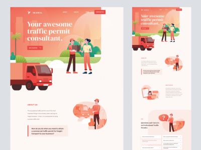用于Figma的Traffico登陆页(Traffico Landing Page for Figma)