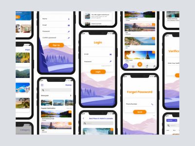 用于Adobe XD的旅行应用程序(Travel App for Adobe XD)