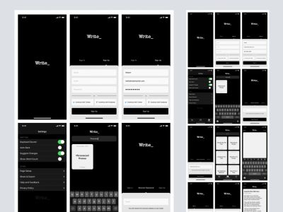 Write - 用于Sketch和Adobe XD的免费UI工具包(Write - Free UI Kit for Sketch and Adobe XD)