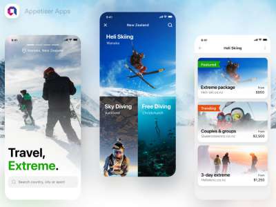 极端旅游应用设计(Extreme Travel App Design)
