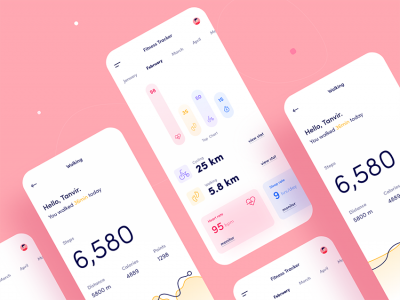 健美应用UI设计(Fitness App UI Design)