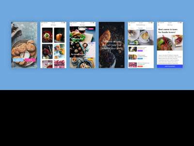 美食家免费应用程序UI工具包(Foodies Free App UI Kit)