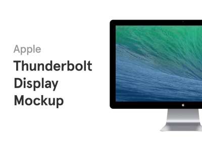 苹果Thunderbolt显示器模拟图(Apple Thunderbolt Display Mockup)
