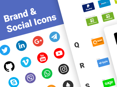 品牌和社会图标(Brand & Social Icons)