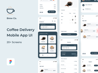咖啡递送移动应用程序的用户界面(Coffee Delivery Mobile App UI)
