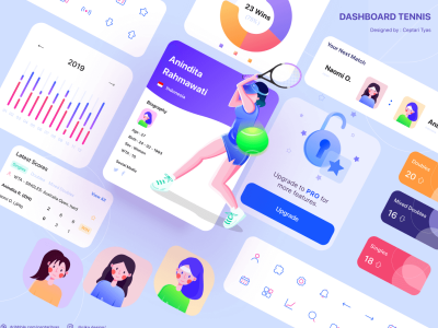 仪表板网球应用(Dashboard Tennis App)