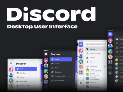 Discord桌面UI套件(Discord Desktop UI Kit)