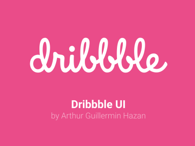 Dribbble网站UI工具包(Dribbble Website UI Kit)