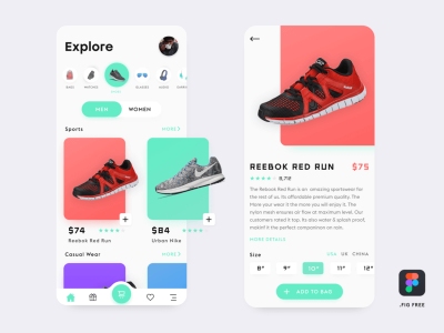 电商鞋类应用(Ecommerce Shoes App)