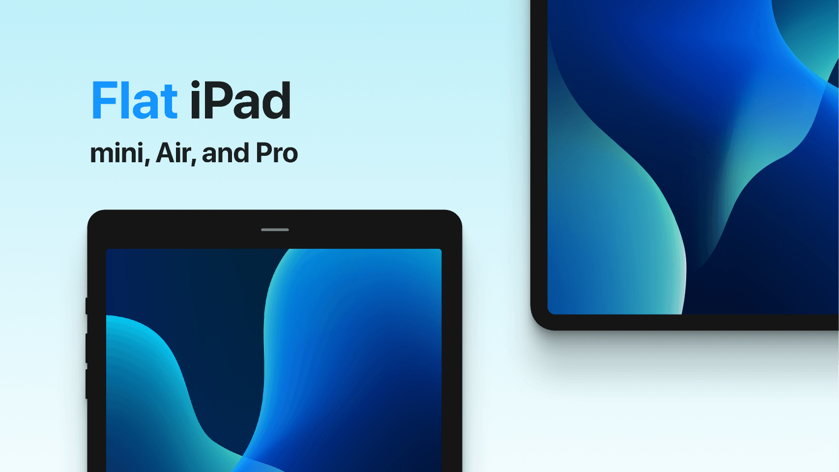 扁平化的iPad Mini模拟图(Flat iPad Mini Mockup)