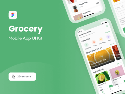 杂货店电子商务UI套件(Grocery E-commerce UI Kit)