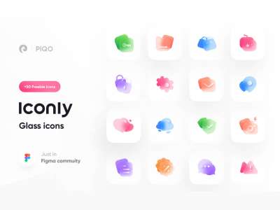 Iconly 2 � 玻璃图标(Iconly 2 � Glass Icons)