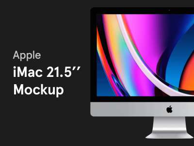 iMac 21.5英寸模拟图(iMac 21.5� Mockup)