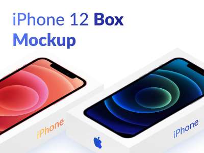 iPhone12包装盒模拟图(iPhone 12 Box Mockup)