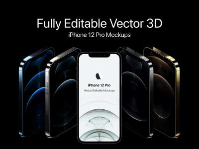 iPhone 12 Pro 3D模拟图(iPhone 12 Pro 3D Mockup)