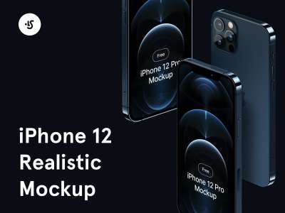 iPhone12现实模拟图(iPhone 12 Realistic Mockup)