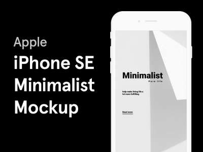 iPhone SE极简主义模拟图(iPhone SE Minimalist Mockup)