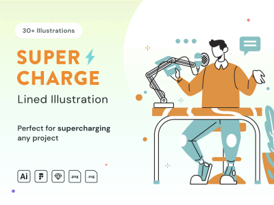 衬托出的插图(Lined Illustrations)