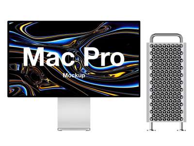 苹果电脑模拟图(Mac Pro Mockup)