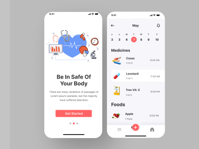 药品提醒应用程序UI套件(Medicine Reminder App UI Kit)