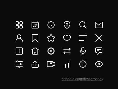 简约的图标集(Minimalistic Icon Set)