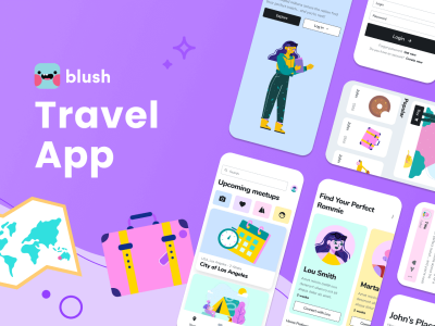 移动旅游应用UI套件(Mobile Travel App UI Kit)