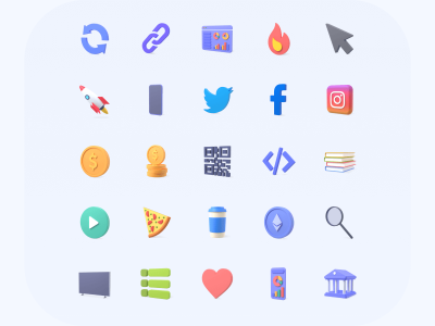 多用途3D图标包(Multipurpose 3D Icons Pack)