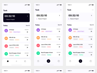 生产力跟踪器UI套件(Productivity Tracker UI Kit)