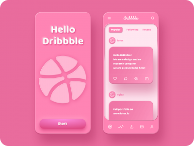 Skeuomorphic Hello Dribbble(Skeuomorphic Hello Dribbble)