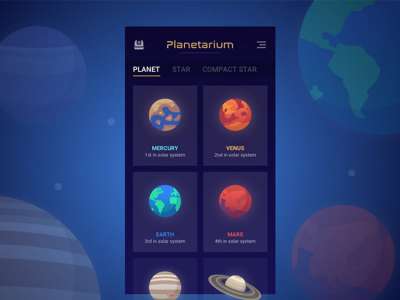 银河列表屏幕UI(Galaxy Listing Screen UI)