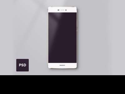华为P8 Lite模拟图(Huawei P8 Lite Mockup)