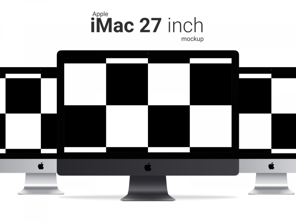 iMac 27英寸模拟图(iMac 27� Mockup)
