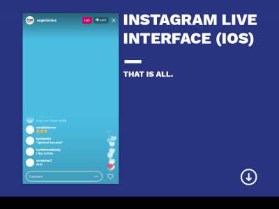 Instagram Live的iOS界面(Instagram Live iOS Interface)