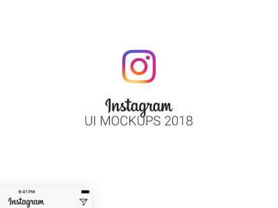 2018年Instagram UI模拟图(Instagram UI Mockups 2018)