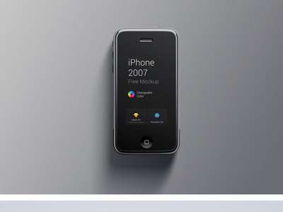 iPhone第一代免费模拟图(iPhone 1st GEN Free Mockup)