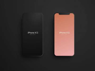 iPhone 8、X和XS的哑光模拟图(iPhone 8, X and XS Matte Mockup)
