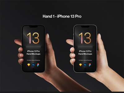 iPhone Pro手部模拟图(iPhone Pro Hands Mockups)