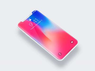iPhone X免费粘土模拟图3(iPhone X Free Clay Mockup 3)