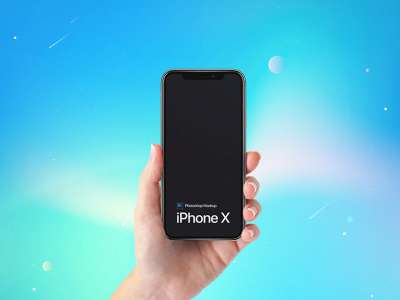 iPhone X免费手部模拟图(iPhone X Free Hand Mockup)