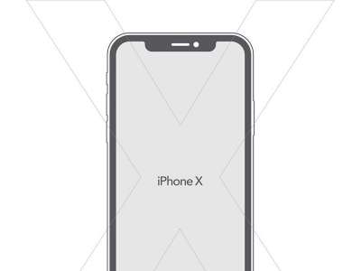 iPhone X 矢量模拟图(iPhone X Vector Mockup)