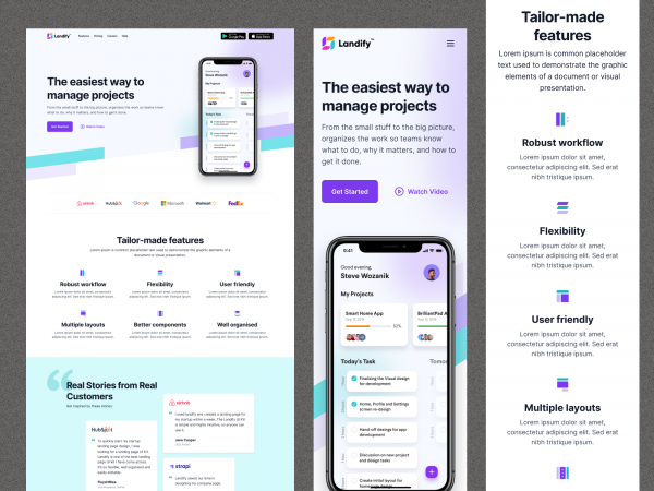 Landify ... 登陆页面UI工具包(Landify � Landing Page UI Kit)