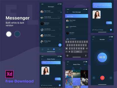 信使聊天软件设计(Messenger Chat App Design)