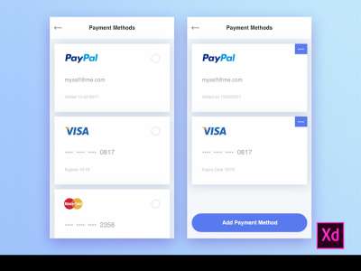 支付方式 免费的用户界面套件(Payment Methods Free UI Kit)