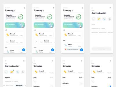 丸子追踪器应用设计(Pills Tracker App Design)