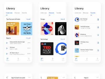 播客轻量版UI套件(Podcast Light Version UI kit)