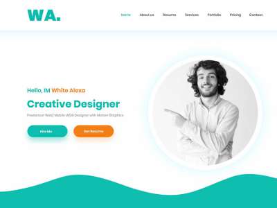 组合单页模板(Portfolio One Page Template)